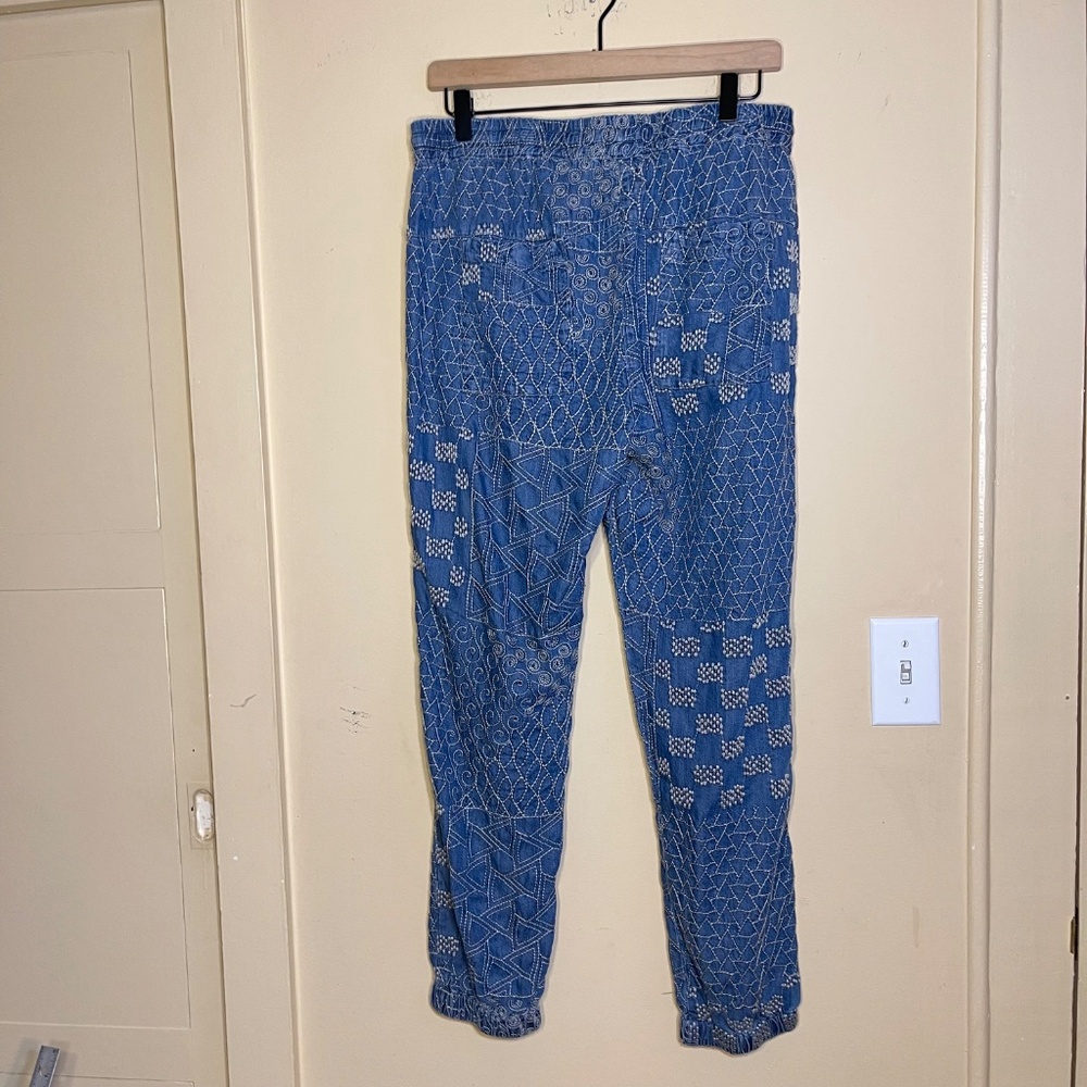 Johnny Was Blue Patterned Capris - image 2
